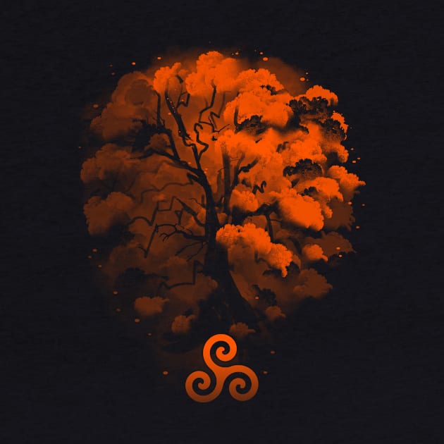 Orange Autumn Magic Tree by Area31Studios